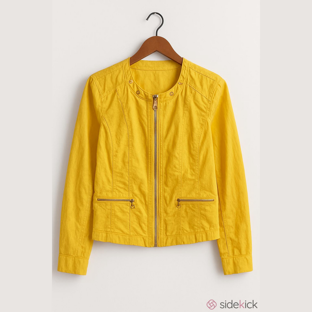 Laura Ashley Women's Yellow Utility Jacket